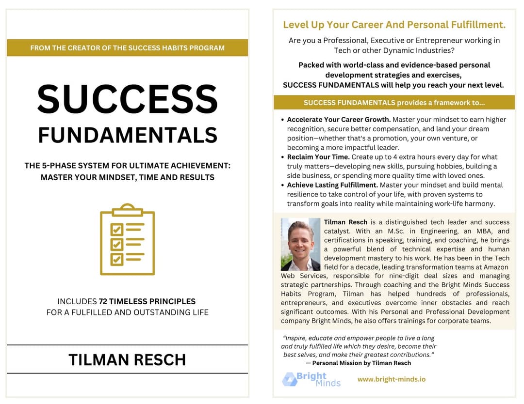 SUCCESS FUNDAMENTALS Book Cover by Tilman Resch